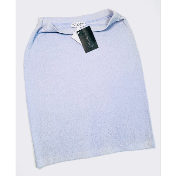 NWT St. John Skirt Size 6 Lavender Purple Knit Wool Blend